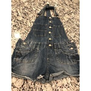 AMETHYST Overalls JEAN Shorts Blue Cotton Size 3 Exc Condition